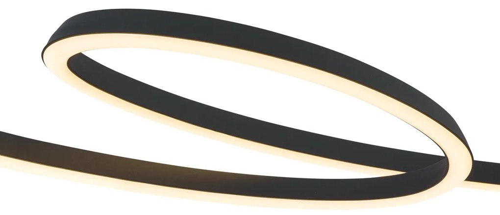 Скандинавска висяща лампа черна 110 см вкл. LED с 3-степенно димиране - Circuit