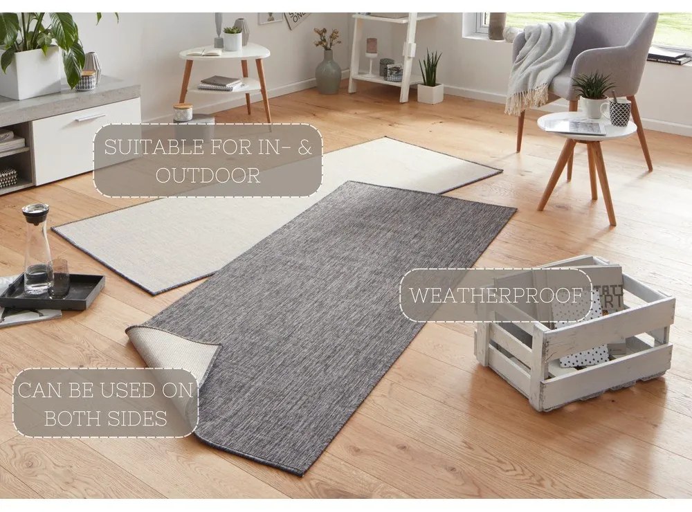 Сив килим за открито , 80 x 250 cm Miami - NORTHRUGS