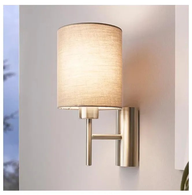 Eglo 94925 - Стенно осветително PASTERI 1xE27/60W/230V таупе