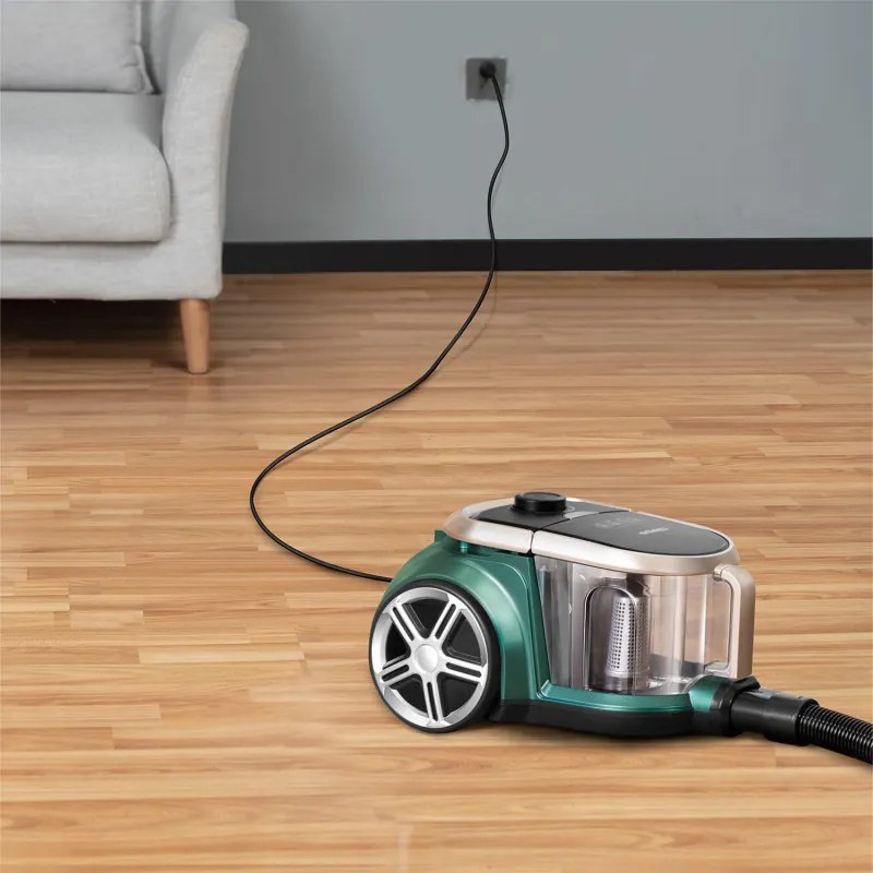 Прахосмукачка Eureka Apollo 18C, 800W, 22 kPa, 2.2 л, Регулиране на мощността, Миещ се филтър, Зелен