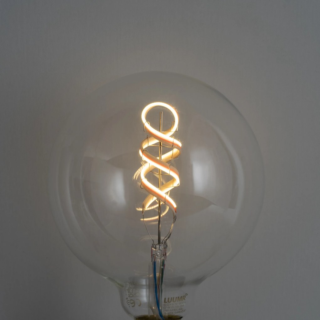 Интелигентни димируеми LED крушки E27 G125 RGBW 4W 250lm 2700K