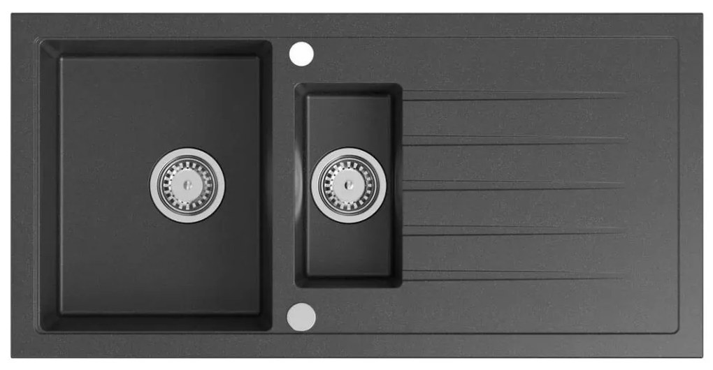 Sapho - кухненска мивка 100x50 см гранит/черен