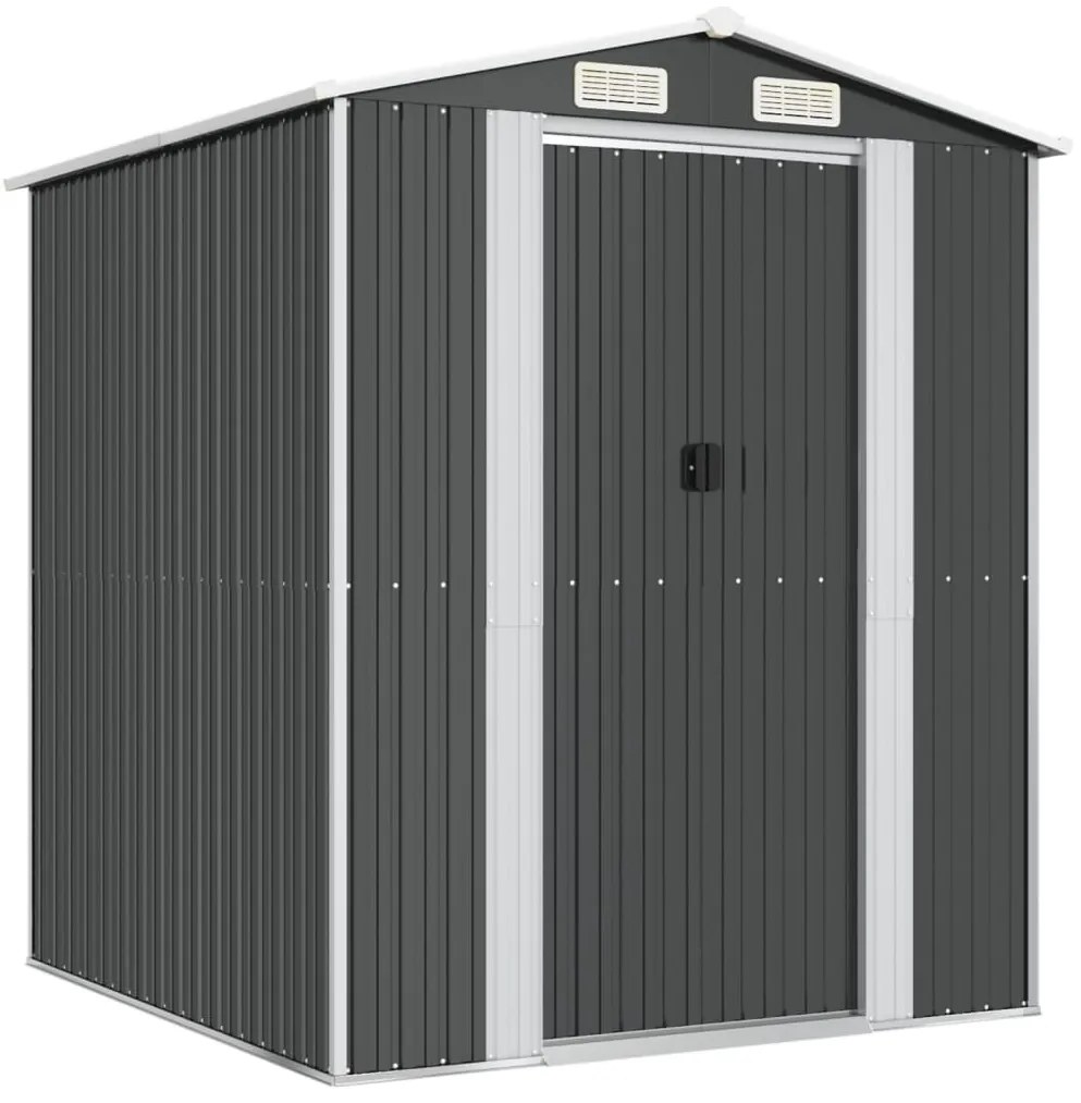 3147449 vidaXL Градинска барака антрацит 192x191x223 см поцинкована стомана