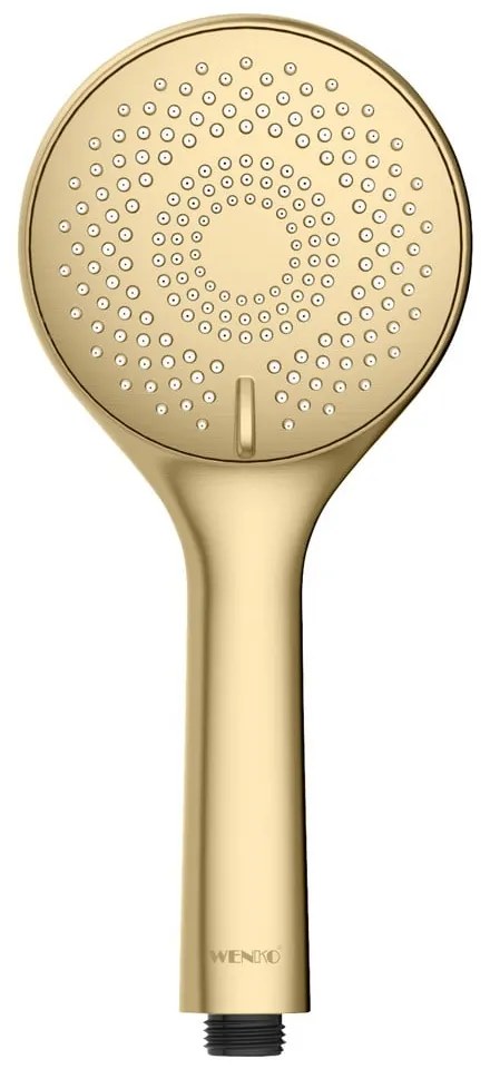 Матово златиста пластмасова икономична душ глава ø 11 cm Watersaving System – Wenko