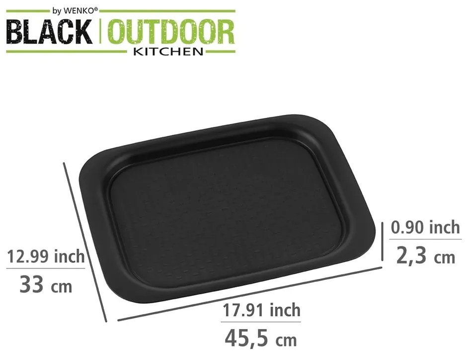 Черна табла за сервиране Black Outdoor Kitchen - Wenko