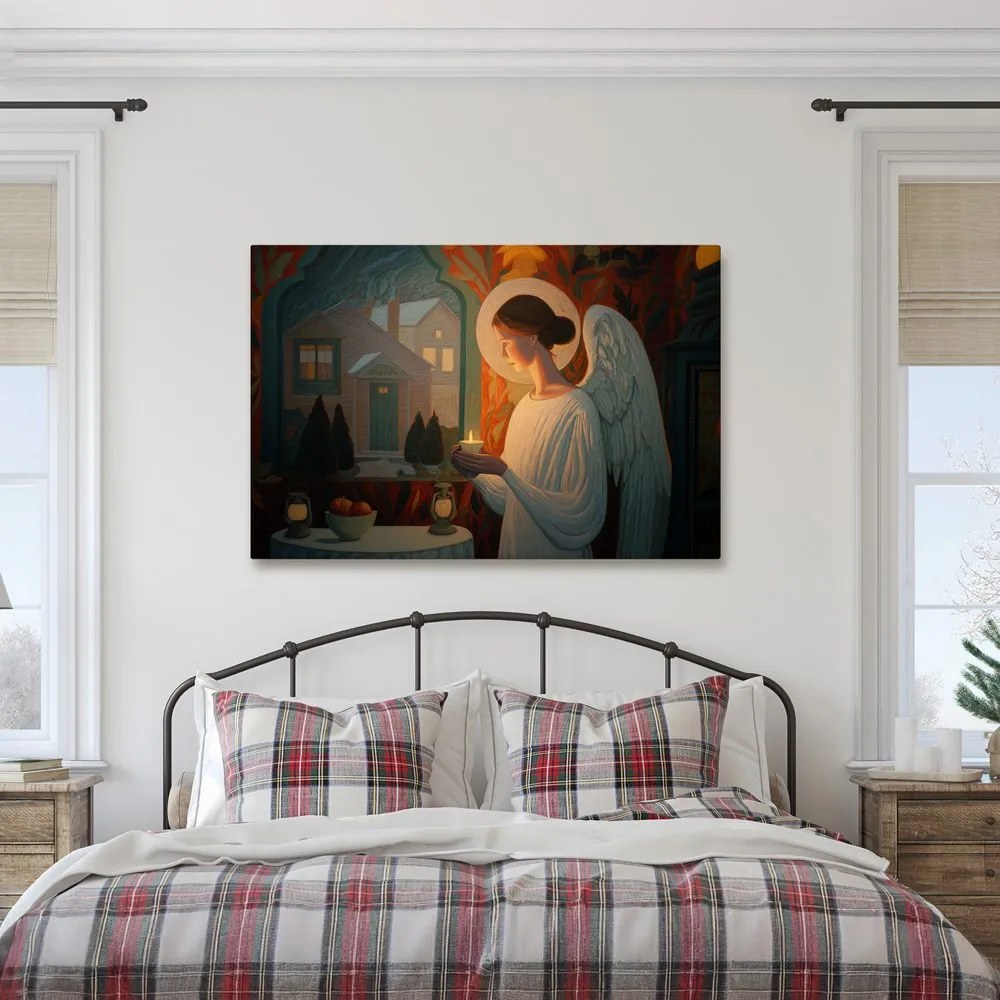 Картина на платно – коледен ангелче