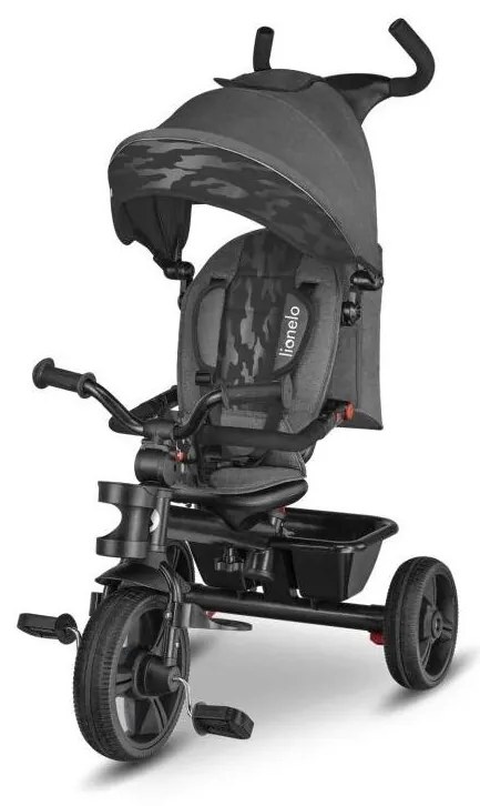 Lionelo - Детска триколка HAARI сива/черна