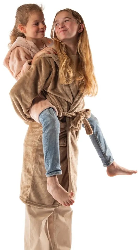 Кафява детска хавлия от микроплюш Delux – Tiseco Home Studio