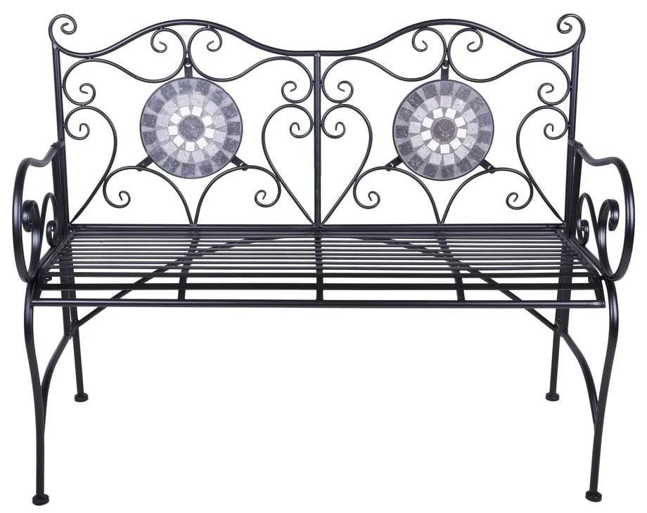 Черна метална градинска пейка Jalua – Garden Pleasure