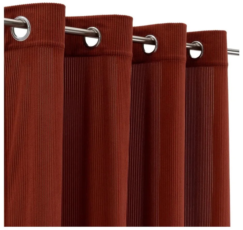 Завеса от рипсено кадифе в теракотен цвят 140x260 cm Merely – Casa Selección