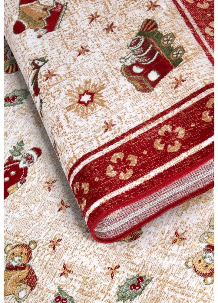 Червен килим с коледен мотив със смес от памук 160x230 cm Toy's Delight Red Christmas – Villeroy&Boch