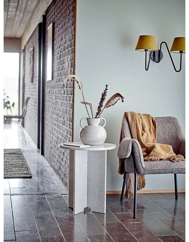 Мраморна кръгла странична масичка ø 46 cm Jasmia – Bloomingville