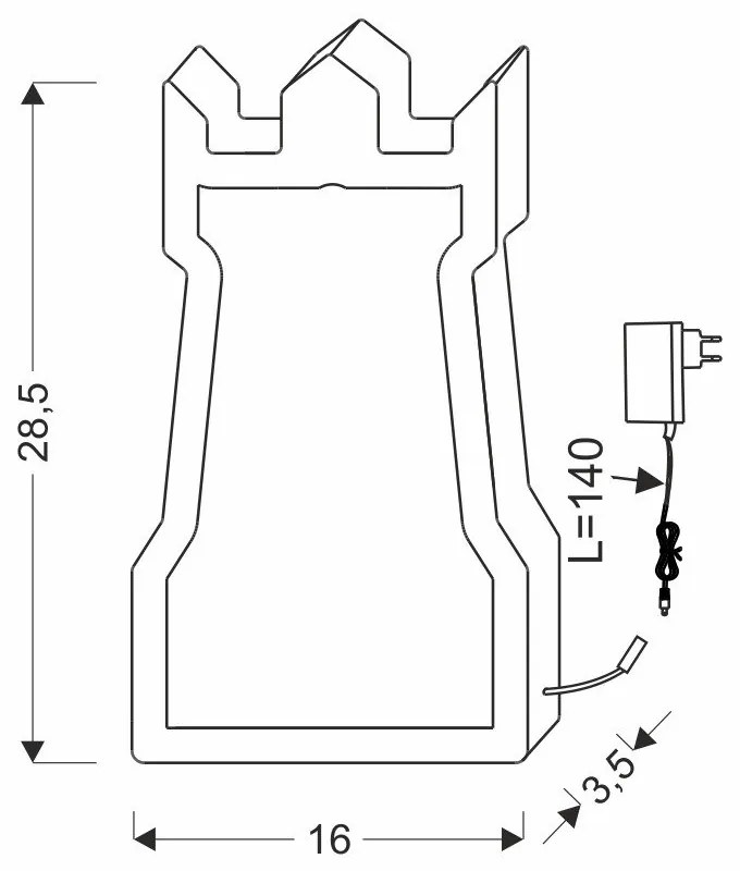 Розова бебешка лампа Tower - Candellux Lighting