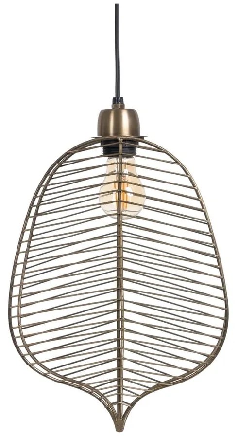 Висящо осветително тяло в златист цвят с метален абажур – Ixia