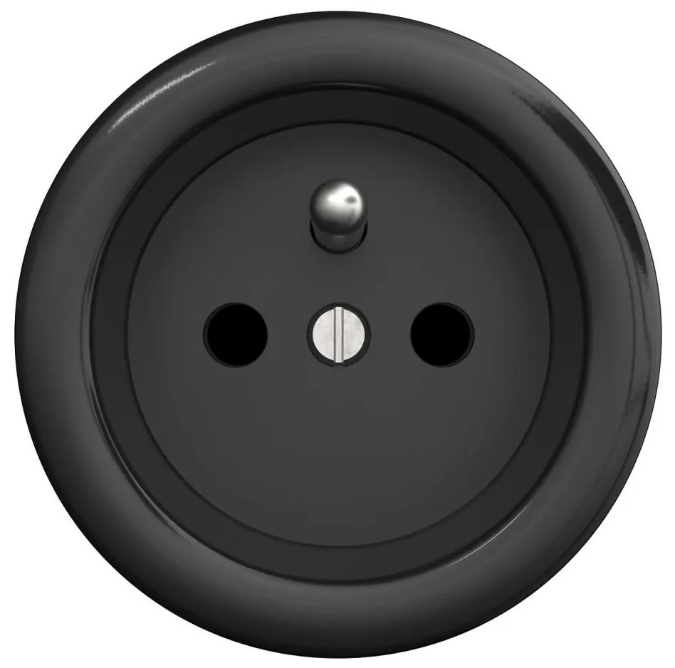 Kliklap - Ретро домашна розетка без рамка 230 V черна