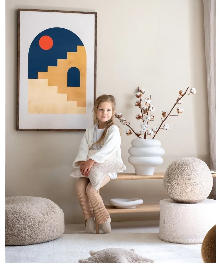 Кремав детски пуф от букле – Wigiwama