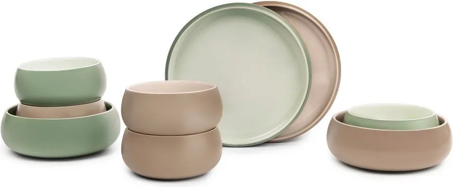 Бежови глинени чинии в комплект 4 бр. ø 22 cm Terra Rondo – Bonami Selection