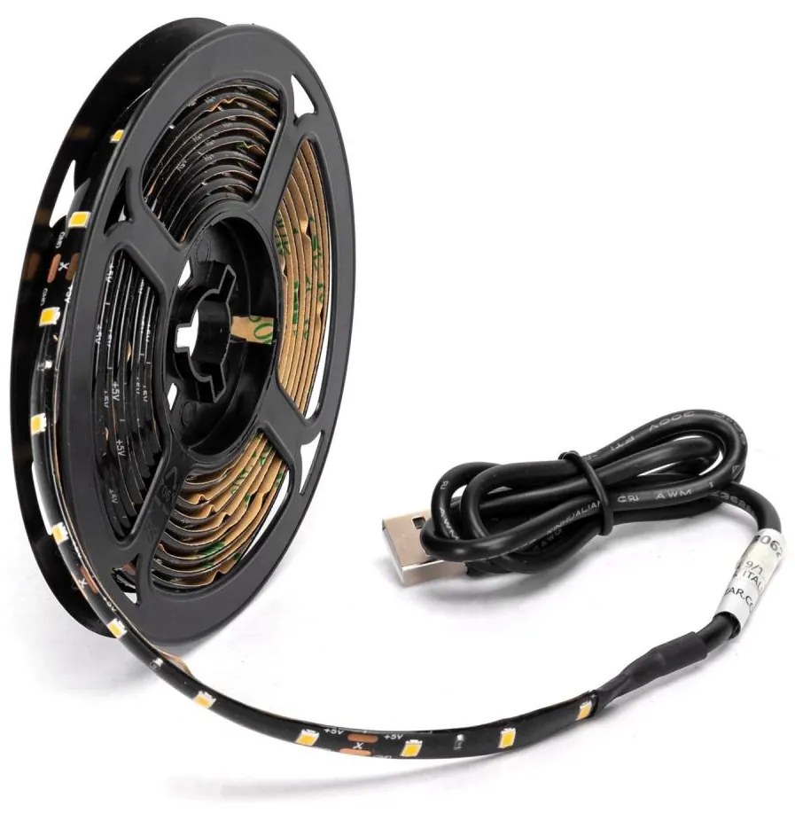 Aigostar LED лента 2м, 4,9W, 5V, 2700K, IP65, черна