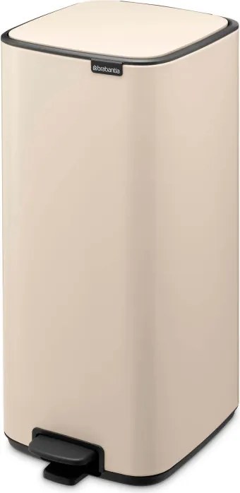 Кош за боклук Brabantia Bo Pedal 1010124, 30 л, Леко затваряне, Противоплъзгаща основа, Бежов