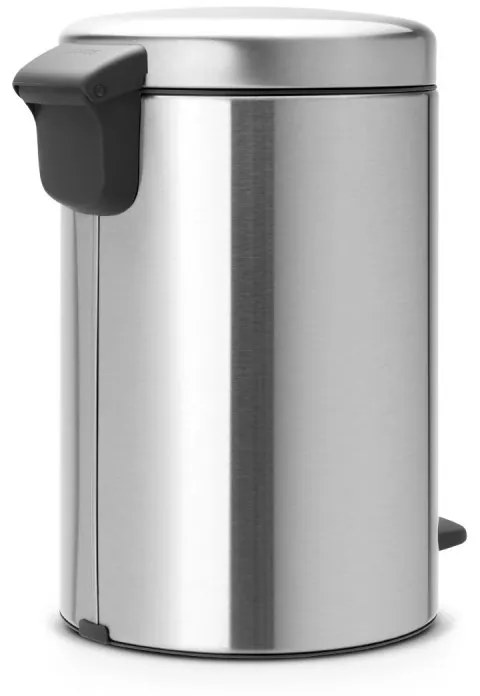 Кош за боклук с педал Brabantia NewIcon 649026, 12 л, Плавно затваряне, Противоплъзгаща основа, Инокс/Мат