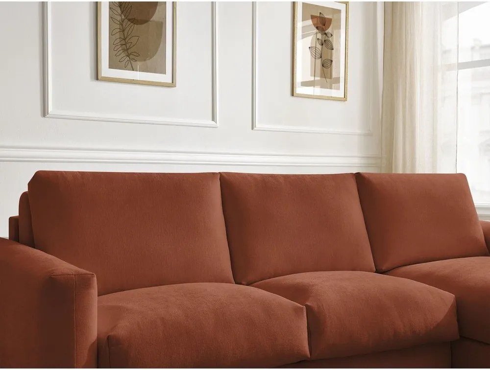 Оранжев ъглов диван Cocoone – Bobochic Paris