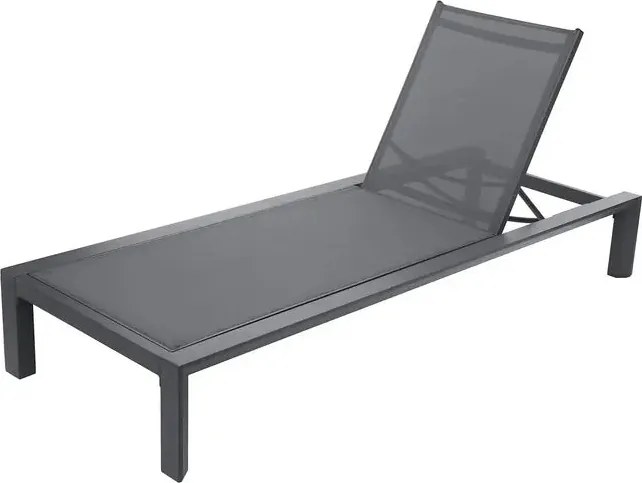 Единичен алуминиев шезлонг Hesperide Evasion, Графит