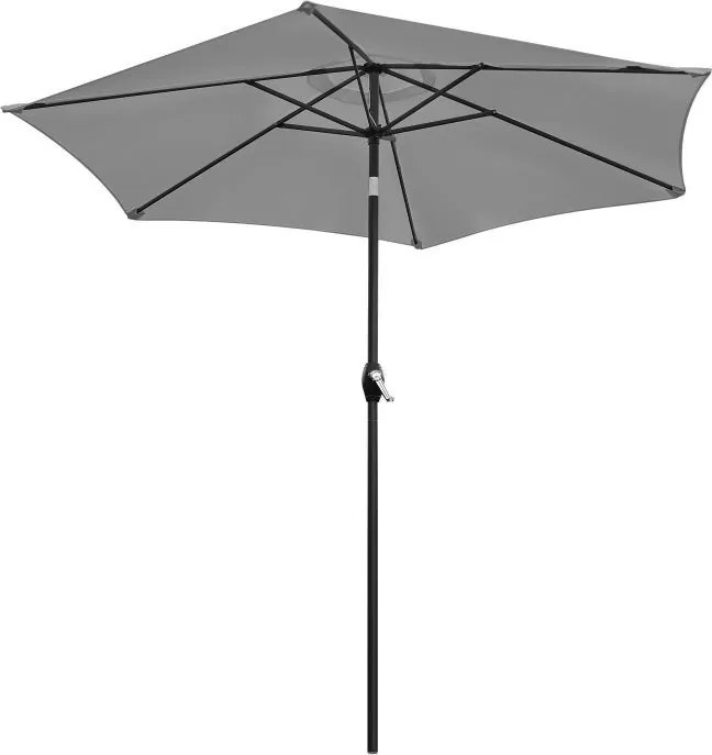 Сгъваем чадър с наклон - 210 см Бежово