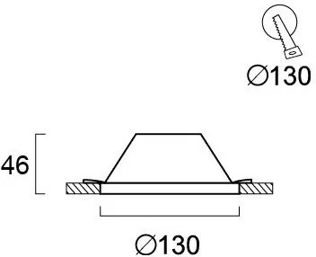 Точкова светлина Viokef Bradley-Диаметър 13 См.