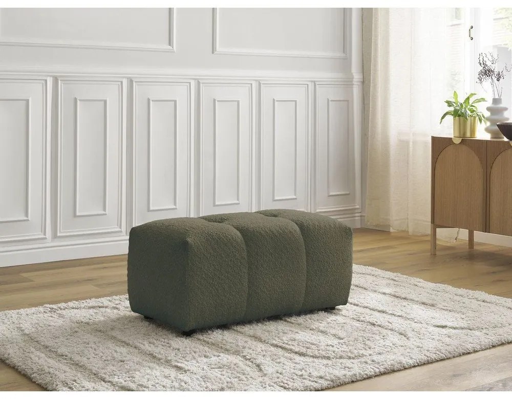 Табуретка от прежда с примки от букле в цвят каки Roxelane – Bobochic Paris