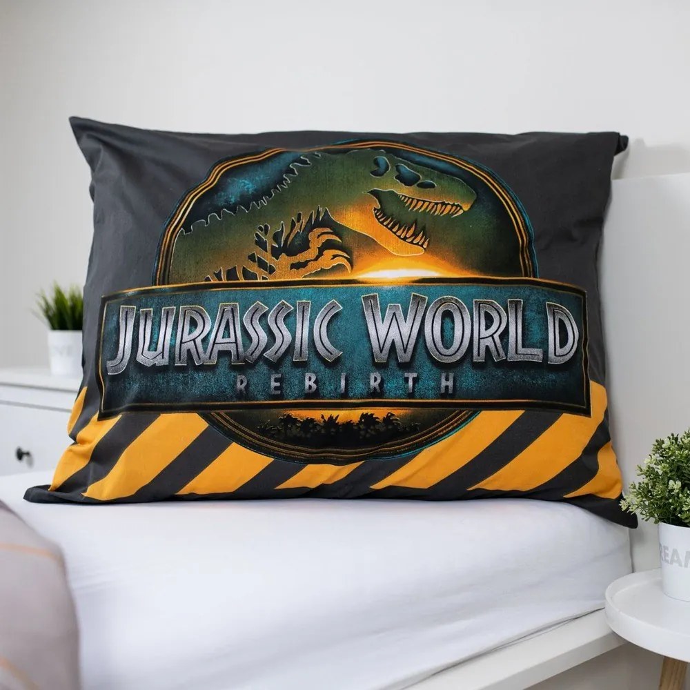 Единично памучно детско спално бельо 140x200 cm Jurassic World "T-Rex" – Jerry Fabrics
