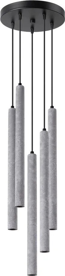 Сиво бетонно висящо осветително тяло ø 25 cm Fideus – Sollux