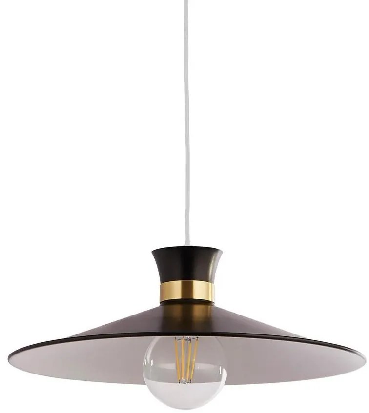 Searchlight 601891BK - Подвесен полилей BALHAM на кабел, 1x E27, 60W, 230V