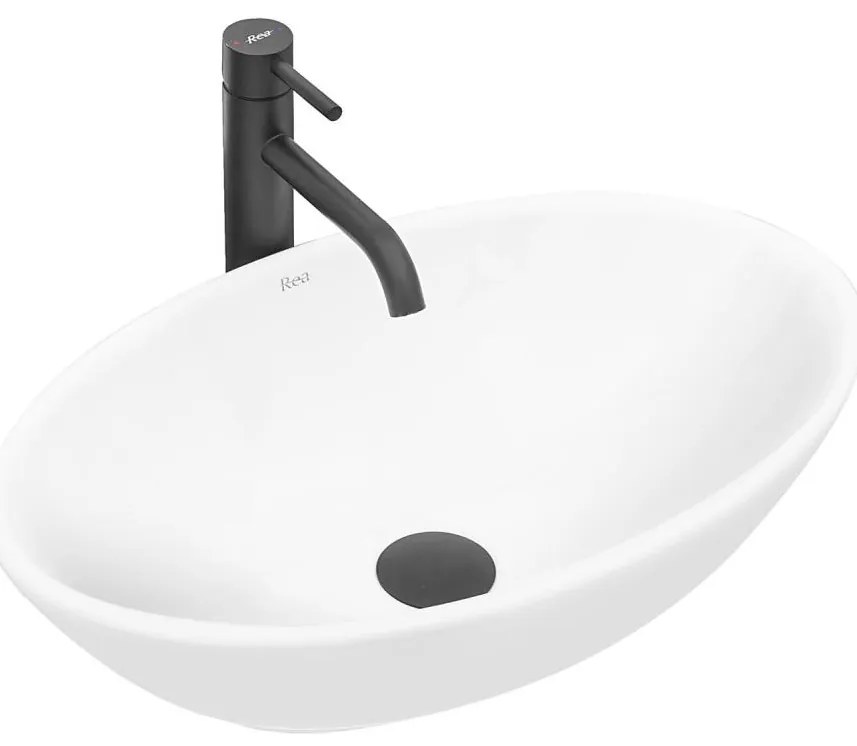 REA-U4603 - Мивка за плот PAMELA 33x53 cm керамика/бял гланц