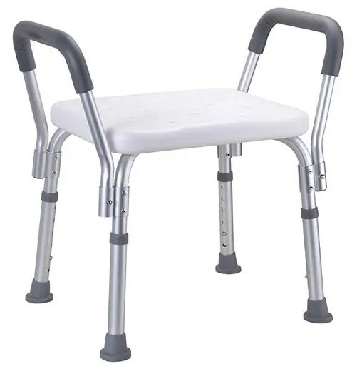 Столче 55,5x56 см сребристо/бяло