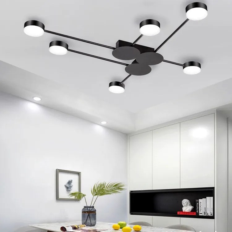 Плафон с 6 рамена BLACK LED APP521-6C