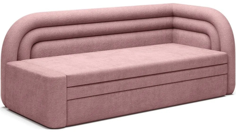 Розов шенилов сгъваем/с място за съхранение диван десен ъгъл 223 cm Fabillo – ELTAP
