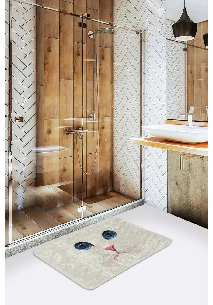 Кремав килим за баня 40x60 cm Blue Eyes – Foutastic