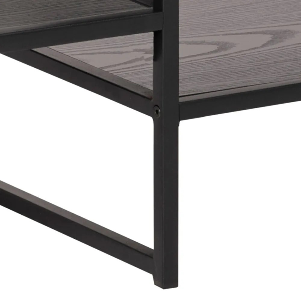 Черна телевизионна масичка от ясен 120x46 cm Seaford - Actona