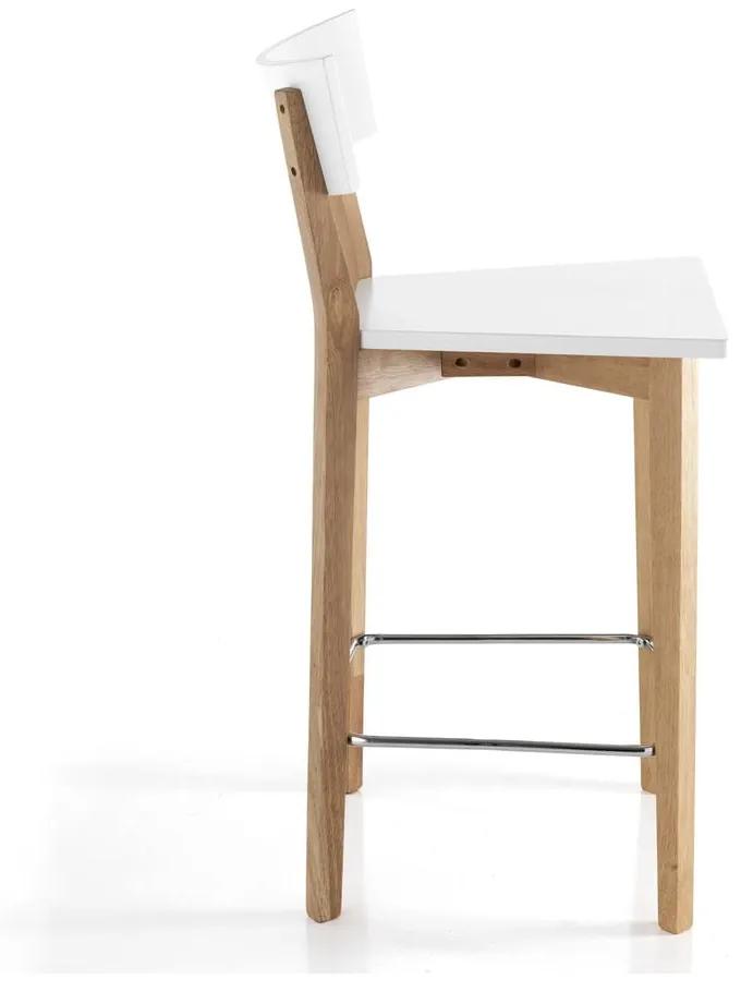 Бар столове в бял и естествен цвят в комплект от 2 брояброя 94 cm Kyra - Tomasucci