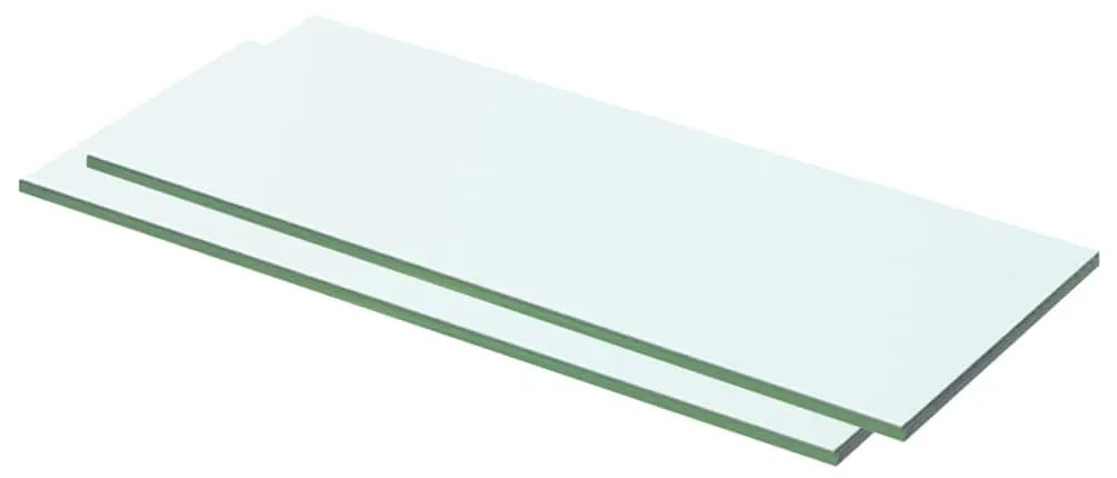 3051558 vidaXL Рафтове, 2 бр, панели прозрачно стъкло, 50x15 см