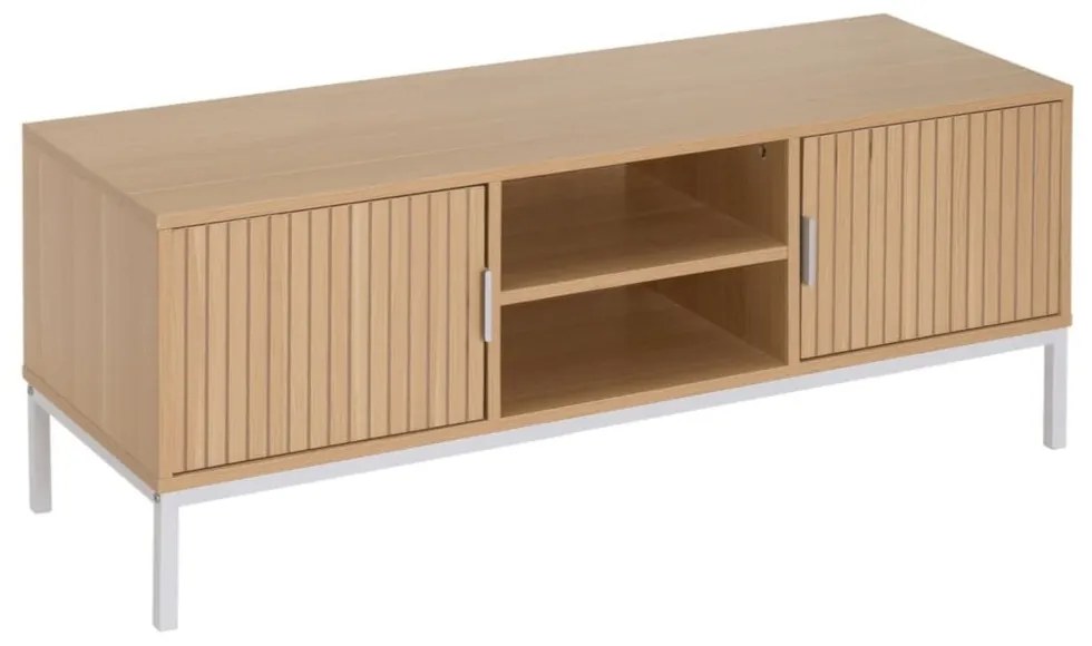 Маса за телевизор от декор от дъб в естествен цвят 120x45x40 cm Mid-Lines – Casa Selección