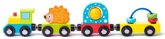 Woody - Дървено влакче, с вагончета с различни активности