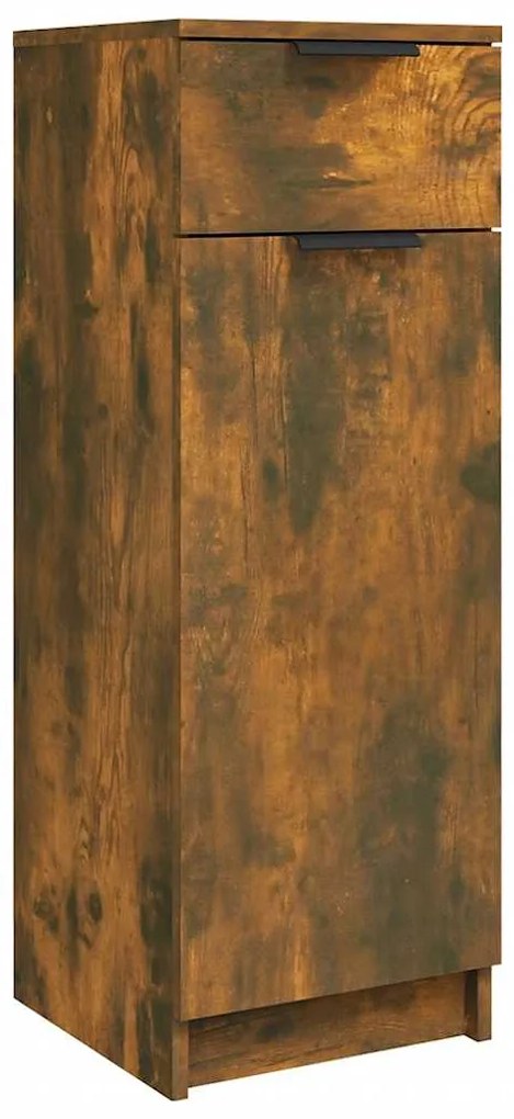 817057 vidaXL Шкаф за баня, опушен дъб, 32x34x90 см, инженерно дърво