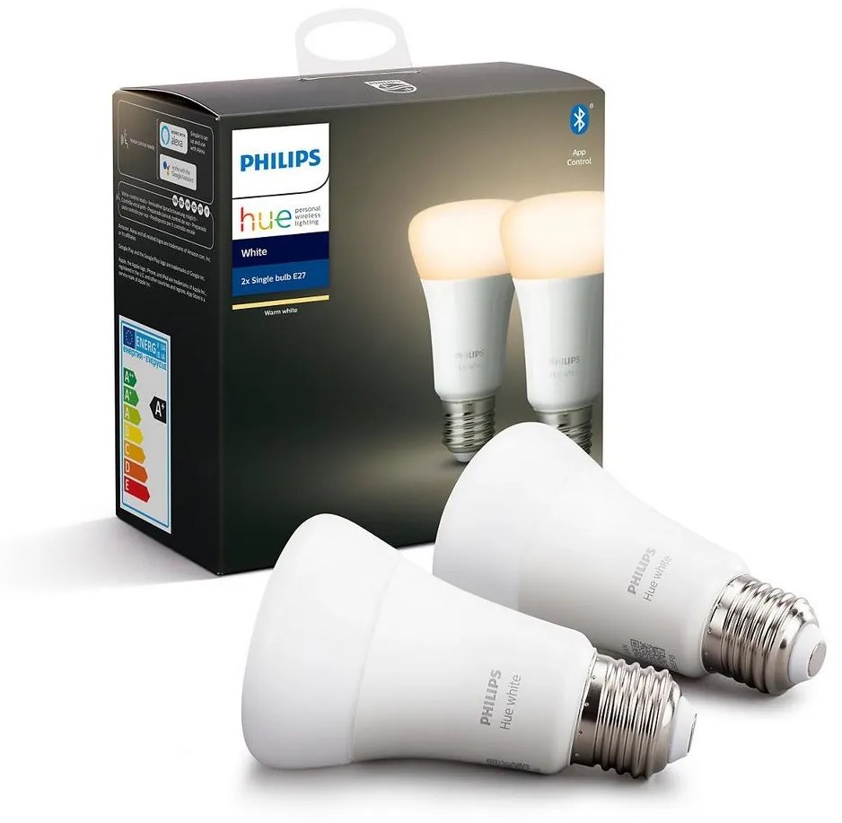 К-кт 2бр. LED димируеми крушки Philips Hue WHITE E27/9W/230V 2700K