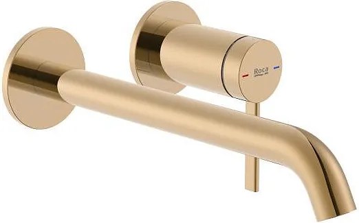 Смесител за вграждане за умивалник, Ona, розово злато, чучур 225 mm