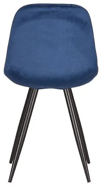 Тъмносини кадифени столове за хранене в комплект от 2 броя Capri - LABEL51