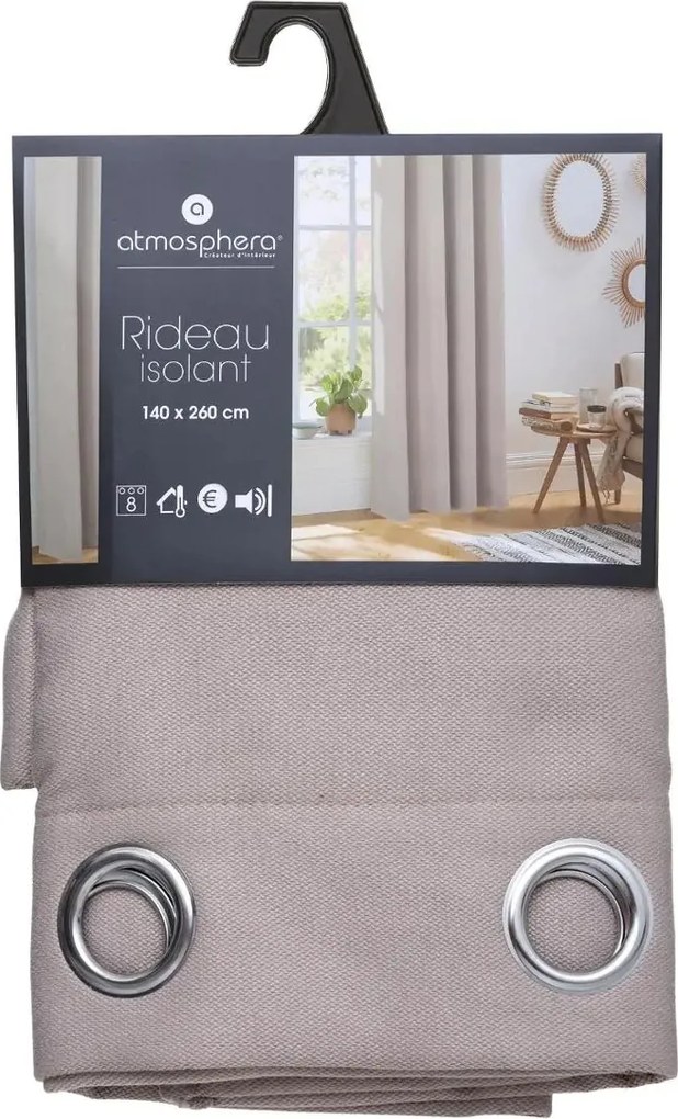 Термо завеса atmosphera Isa, 140x260 cm - Бежов