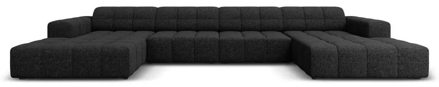 Антрацитен ъглов диван (U-образен) Chicago - Cosmopolitan Design