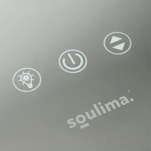 Козметично огледало с LED осветление Soulima 80x62 см – Огледало за грим