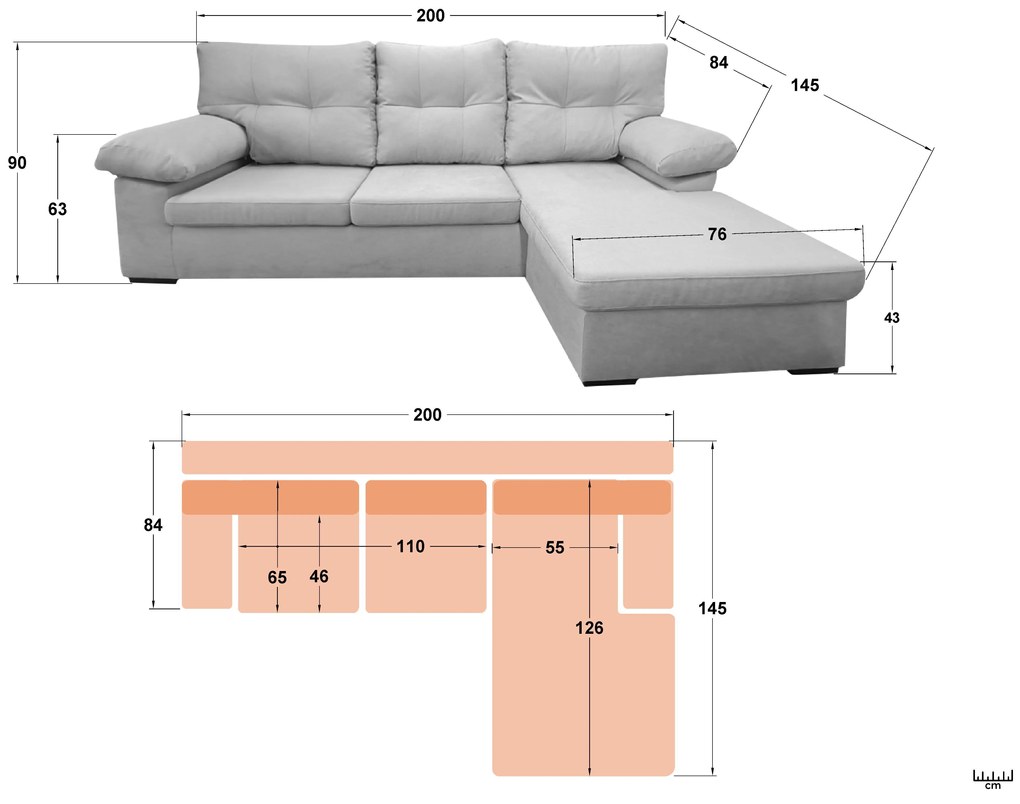 Ъглов диван Валон